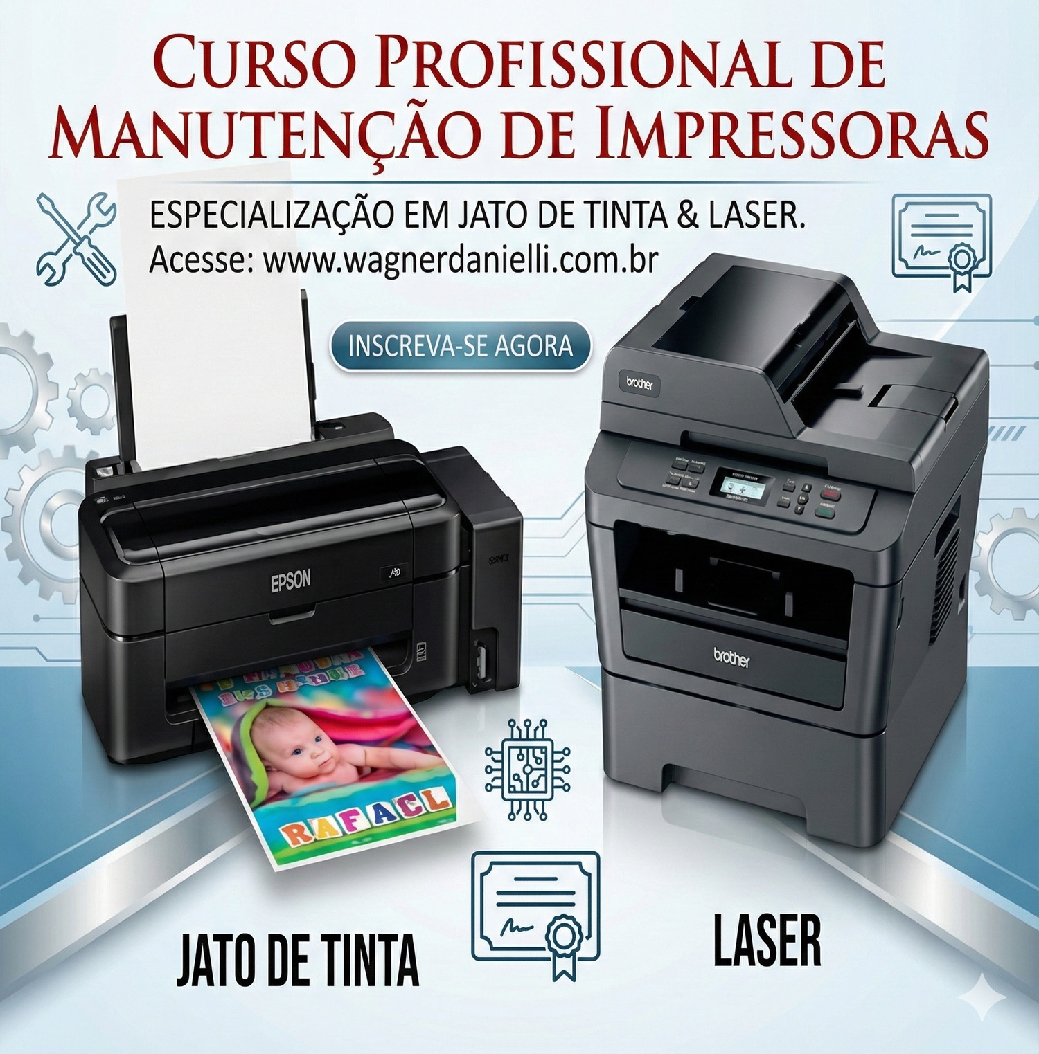 Curso de Manutenção de Impressoras Jato de Tinta e Laser